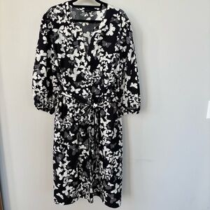 Talbots Cotton Butterfly‎ Print Dress Size 24W
